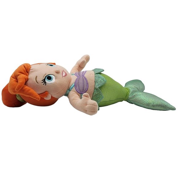 Disney Parks Babies Ariel Princess Little Mermaid Soft Doll 14" Embroider Plush - Picture 5 of 9